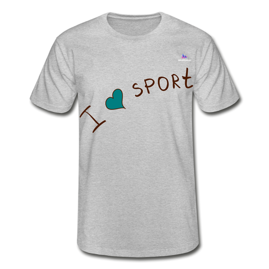 Camiseta de Fruit of the Loom"i love sport" - gris jaspeado