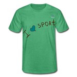 Camiseta de Fruit of the Loom"i love sport" - verde jaspeado