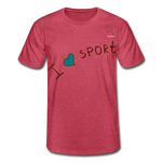 Camiseta de Fruit of the Loom"i love sport" - rojo salpicado