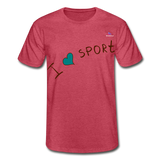 Camiseta de Fruit of the Loom"i love sport" - rojo salpicado