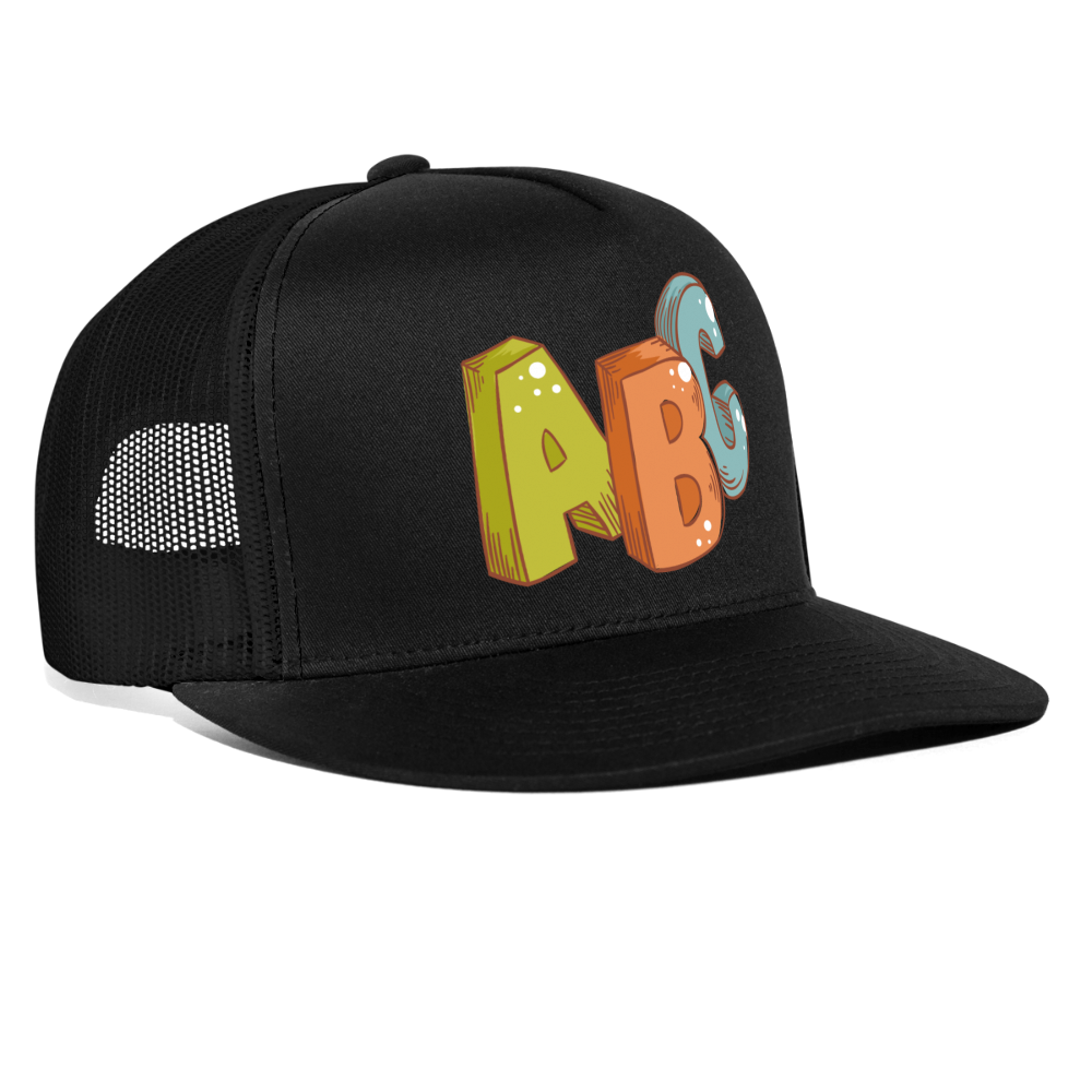 Gorra de camionero"ABC" - negro/negro