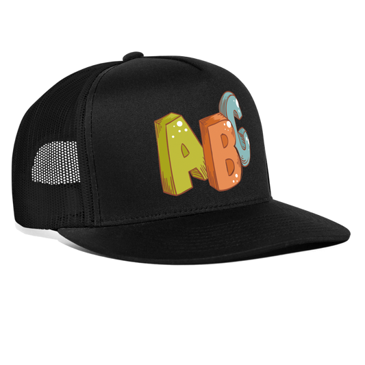 Gorra de camionero"ABC" - negro/negro