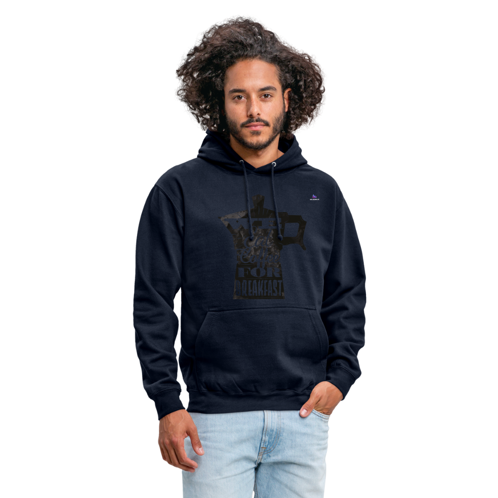 Sudadera con capucha unisex"Coffee" - azul marino