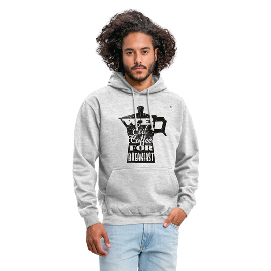Sudadera con capucha unisex"Coffee" - gris claro jaspeado