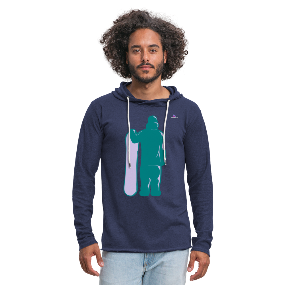 Sudadera ligera unisex con capucha"snowboarder" - azul marino salpicado
