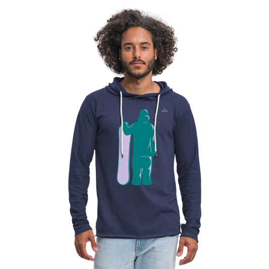Sudadera ligera unisex con capucha"snowboarder" - azul marino salpicado