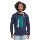 Sudadera ligera unisex con capucha"snowboarder" - azul marino salpicado