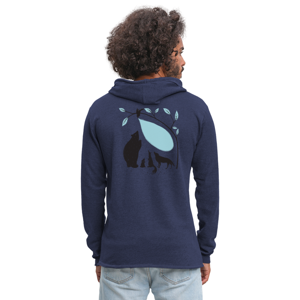 Sudadera ligera unisex con capucha"snowboarder" - azul marino salpicado