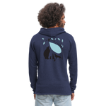 Sudadera ligera unisex con capucha"snowboarder" - azul marino salpicado