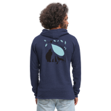 Sudadera ligera unisex con capucha"snowboarder" - azul marino salpicado