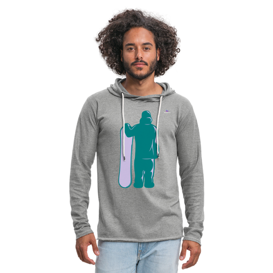 Sudadera ligera unisex con capucha"snowboarder" - gris jaspeado