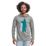 Sudadera ligera unisex con capucha"snowboarder" - gris jaspeado