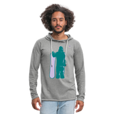 Sudadera ligera unisex con capucha"snowboarder" - gris jaspeado