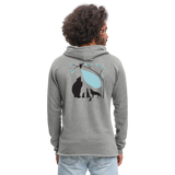 Sudadera ligera unisex con capucha"snowboarder" - gris jaspeado