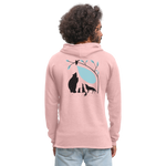 Sudadera ligera unisex con capucha"snowboarder" - rosa crema jaspeado