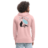 Sudadera ligera unisex con capucha"snowboarder" - rosa crema jaspeado