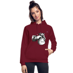 Sudadera con capucha ecológica unisex de Stanley & Stella"Hand with money bag" - rojo burdeos