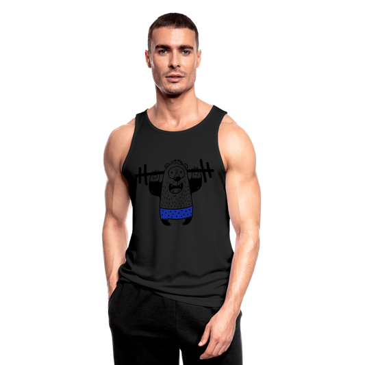 Camiseta sin mangas hombre transpirable"nuclear bear" - negro
