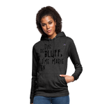 Sudadera con capucha para mujer"bluff no year" - antracita