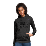 Sudadera con capucha para mujer"bluff no year" - antracita