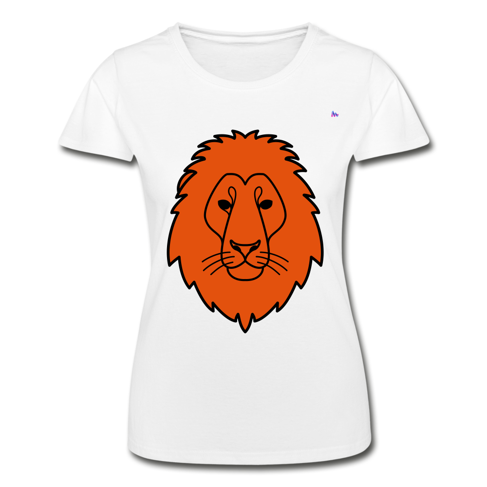 Camiseta para mujer de Fruit of the Loom"Lion head" - blanco