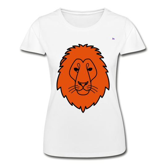 Camiseta para mujer de Fruit of the Loom"Lion head" - blanco