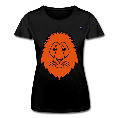 Camiseta para mujer de Fruit of the Loom"Lion head" - negro