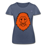 Camiseta para mujer de Fruit of the Loom"Lion head" - azul marino salpicado