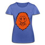 Camiseta para mujer de Fruit of the Loom"Lion head" - azul jaspeado