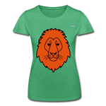 Camiseta para mujer de Fruit of the Loom"Lion head" - verde jaspeado