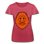 Camiseta para mujer de Fruit of the Loom"Lion head" - rojo salpicado