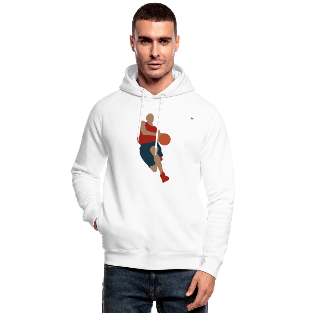 Sudadera con capucha ecológica unisex de Stanley & Stella"Basketballer" - blanco