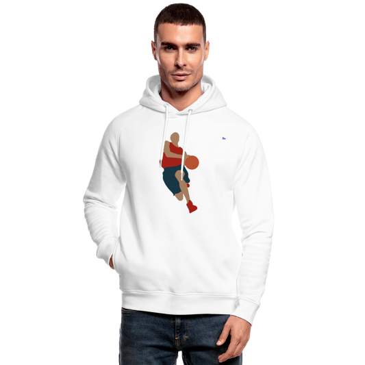 Sudadera con capucha ecológica unisex de Stanley & Stella"Basketballer" - blanco