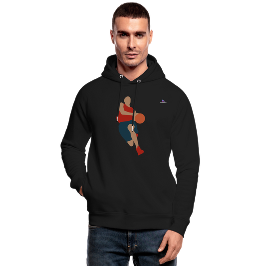 Sudadera con capucha ecológica unisex de Stanley & Stella"Basketballer" - negro