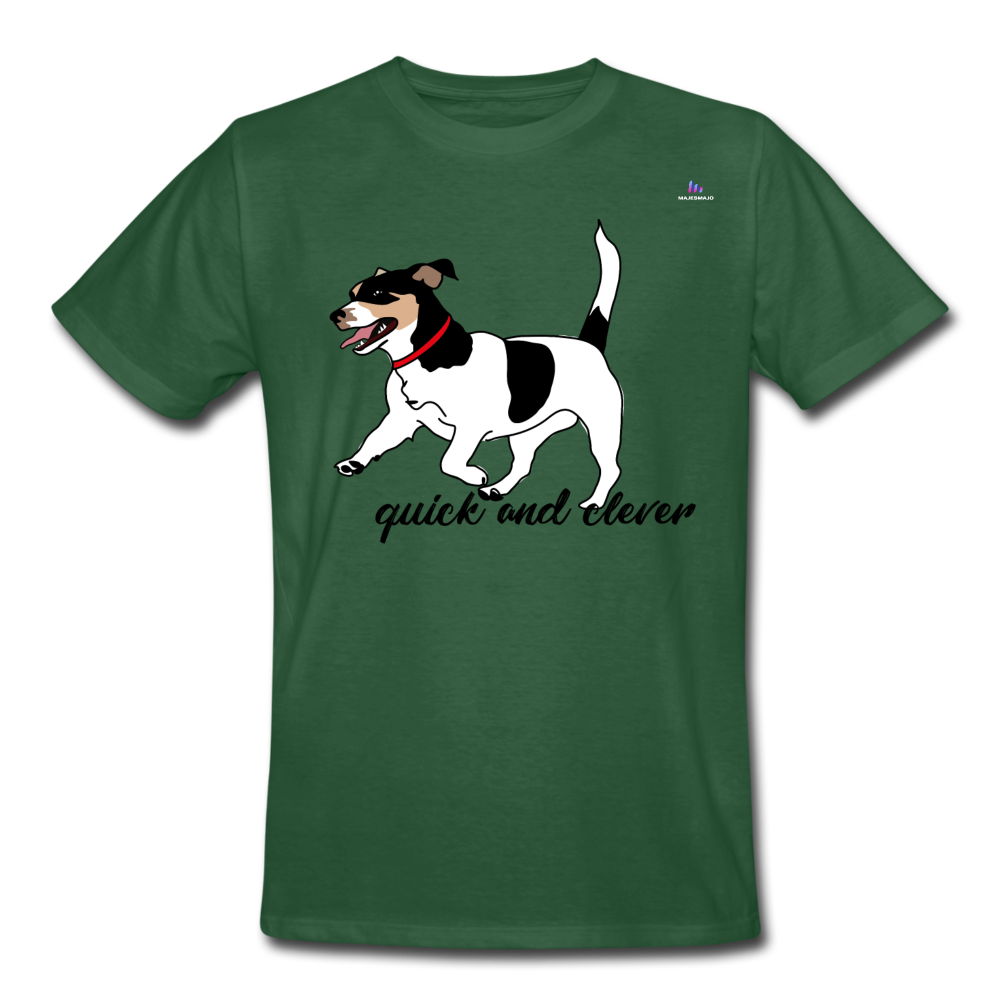 Camiseta de trabajo"jack russel terrier" - verde botella
