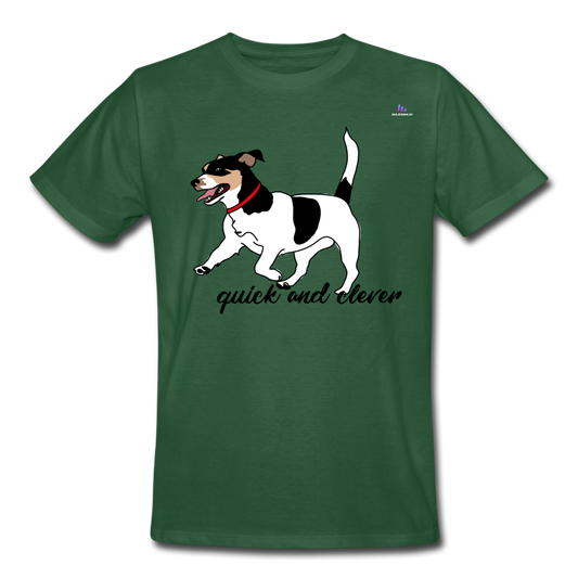 Camiseta de trabajo"jack russel terrier" - verde botella