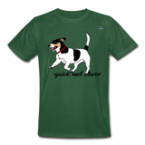 Camiseta de trabajo"jack russel terrier" - verde botella