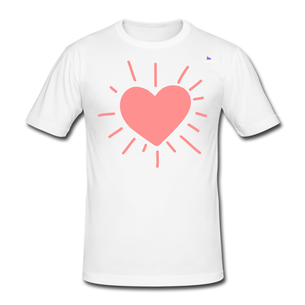 Camiseta pesada Gildan"heart" - blanco