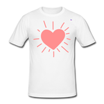 Camiseta pesada Gildan"heart" - blanco