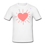 Camiseta pesada Gildan"heart" - blanco