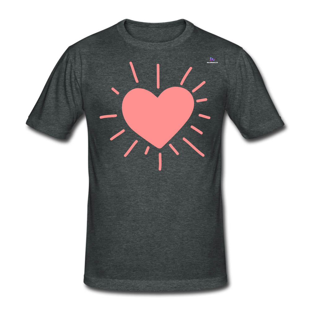 Camiseta pesada Gildan"heart" - gris oscuro jaspeado