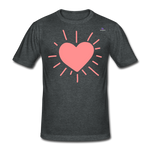 Camiseta pesada Gildan"heart" - gris oscuro jaspeado