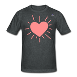 Camiseta pesada Gildan"heart" - gris oscuro jaspeado