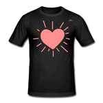 Camiseta pesada Gildan"heart" - negro