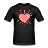 Camiseta pesada Gildan"heart" - negro