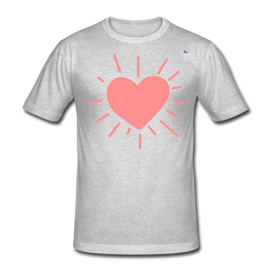 Camiseta pesada Gildan"heart" - gris jaspeado