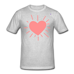 Camiseta pesada Gildan"heart" - gris jaspeado