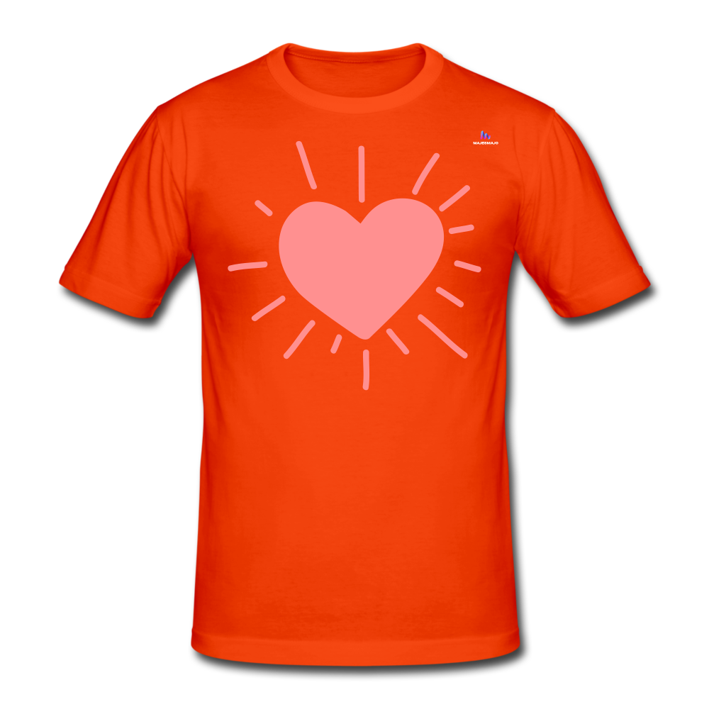 Camiseta pesada Gildan"heart" - naranja