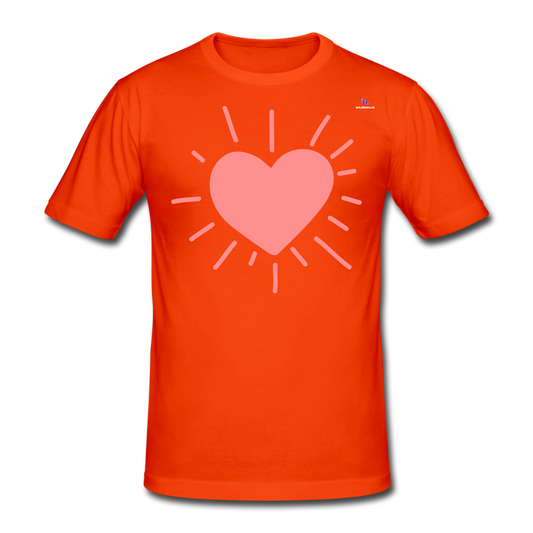 Camiseta pesada Gildan"heart" - naranja