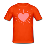 Camiseta pesada Gildan"heart" - naranja